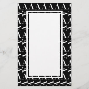 Monogram Initial Letter A Stationery