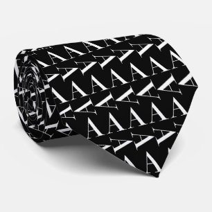 Monogram Initial Letter A Tie