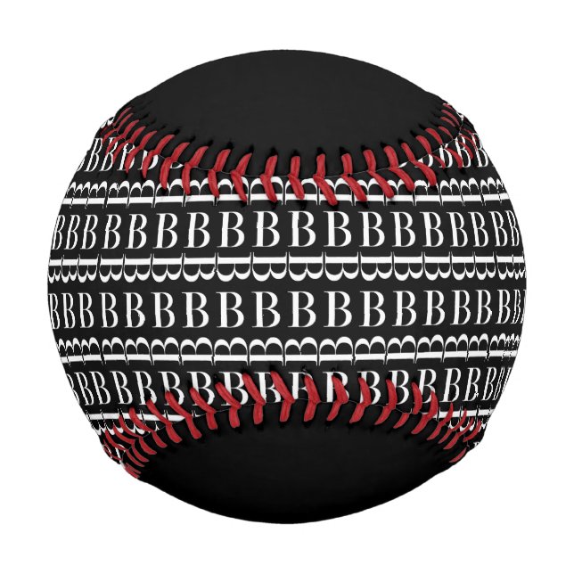 Monogram Initial Letter B Baseball (Front)