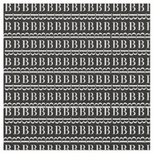 Monogram Initial Letter B, Choose Background Colou Fabric