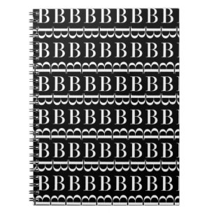 Monogram Initial Letter B, Choose Background Spiral Notebook