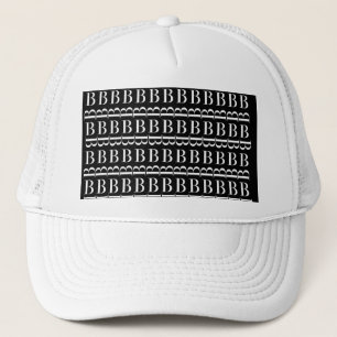 Monogram Initial Letter B, Choose Background Trucker Hat