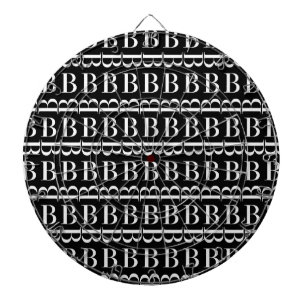 Monogram Initial Letter B Dartboard