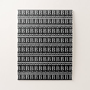 Monogram Initial Letter B Jigsaw Puzzle