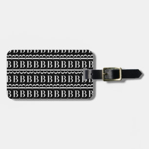 Monogram Initial Letter B Luggage Tag