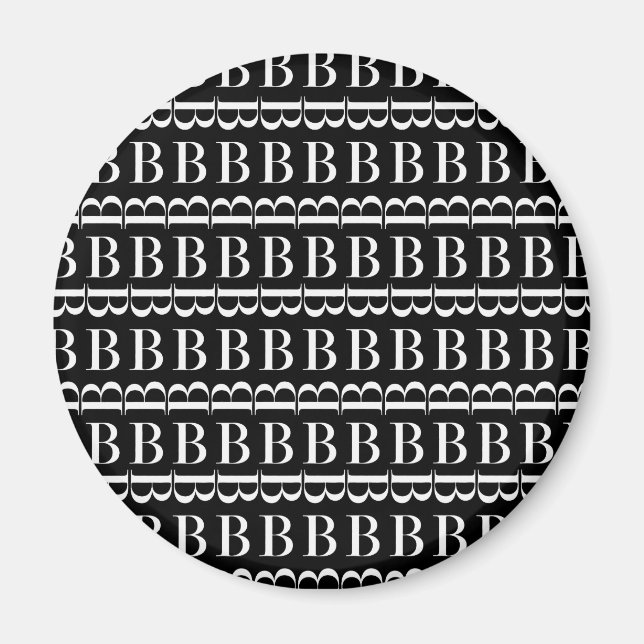 Monogram Initial Letter B Magnet (Front)