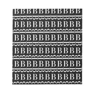 Monogram Initial Letter B Notepad