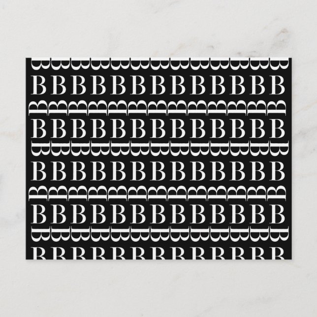 Monogram Initial Letter B Postcard (Front)
