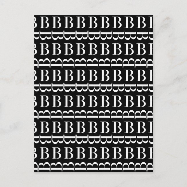 Monogram Initial Letter B Postcard (Front)