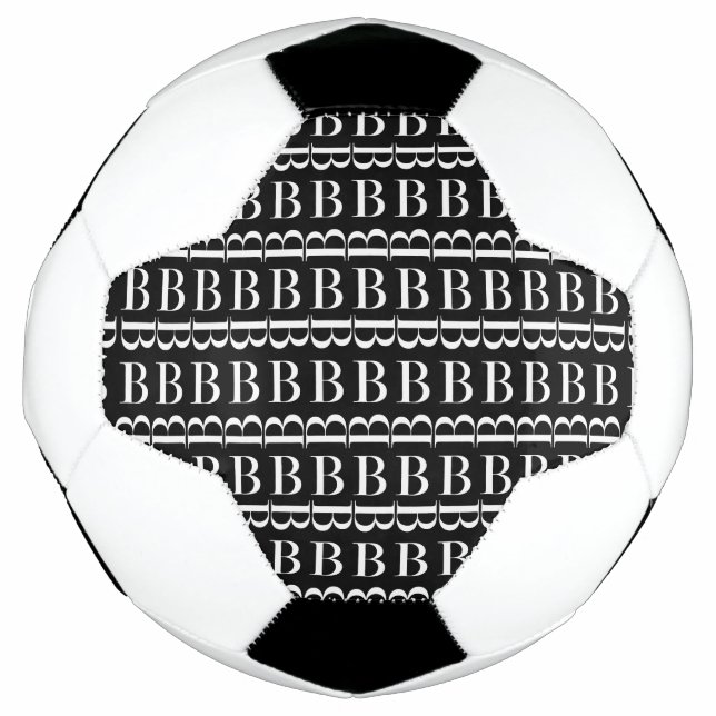 Monogram Initial Letter B Soccer Ball (Front)