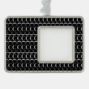 Monogram Initial Letter C, Choose Background Colou Silver Plated Framed Ornament