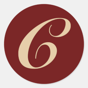 Monogram initial letter C Classic Round Sticker