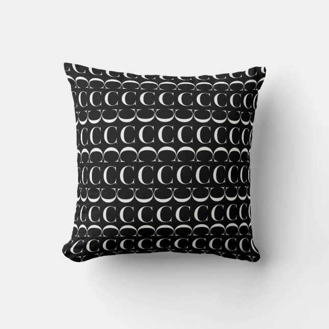 Monogram Initial Letter C Cushion (Front)