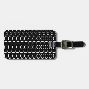 Monogram Initial Letter C Luggage Tag