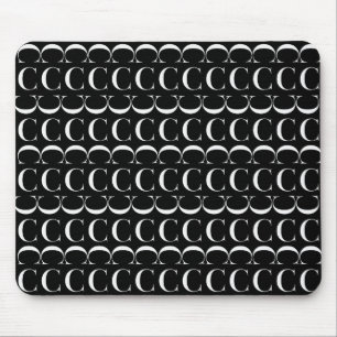 Monogram Initial Letter C Mouse Pad