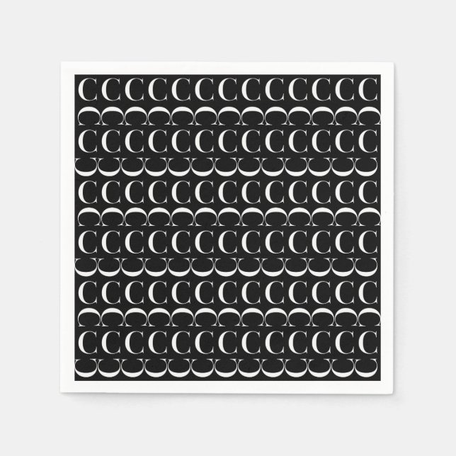 Monogram Initial Letter C Napkin (Front)