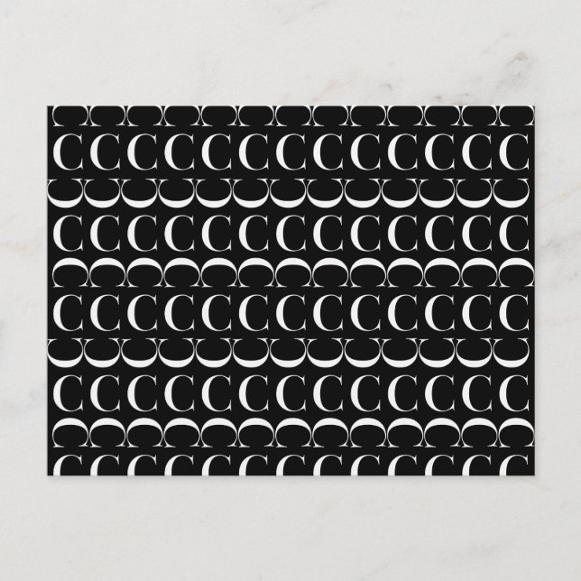 Monogram Initial Letter C Postcard (Front)