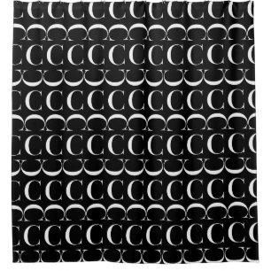 Monogram Initial Letter C Shower Curtain