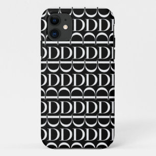 Monogram Initial Letter D iPhone 11 Case