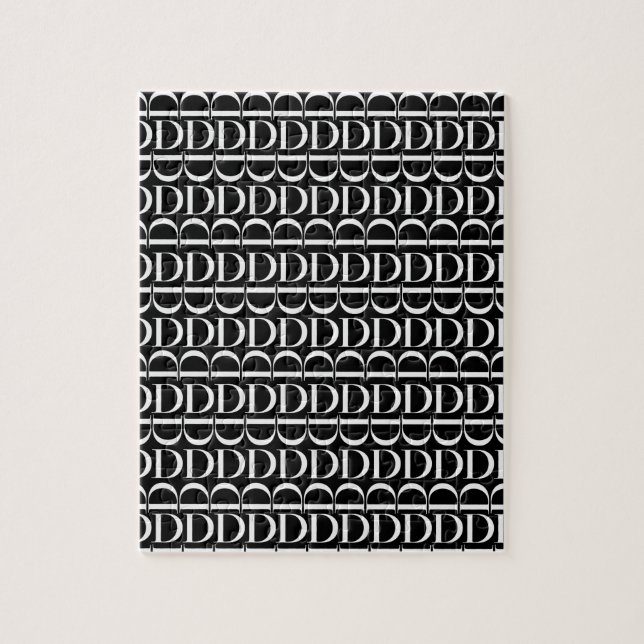Monogram Initial Letter D Jigsaw Puzzle (Vertical)