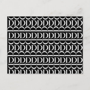 Monogram Initial Letter D Postcard