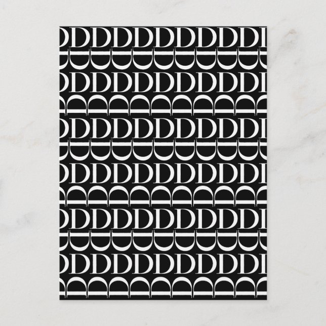 Monogram Initial Letter D Postcard (Front)