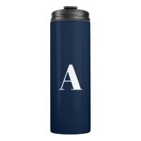 Monogram initial letter dark navy blue modern