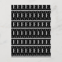 Monogram Initial Letter E