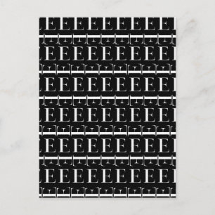 Monogram Initial Letter E Postcard