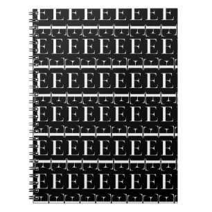 Monogram Initial Letter E Spiral Notebook