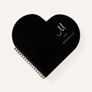 Monogram Initial Letter Elegant Personalised Notebook