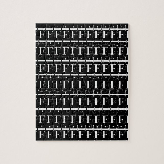 Monogram Initial Letter F, Choose Background Jigsaw Puzzle (Vertical)