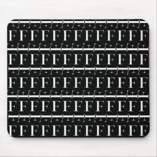 Monogram Initial Letter F Mouse Pad