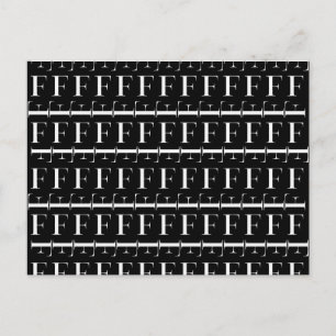 Monogram Initial Letter F Postcard