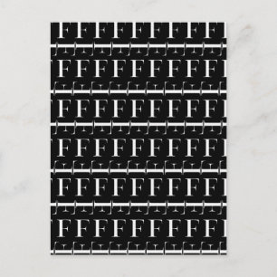 Monogram Initial Letter F Postcard