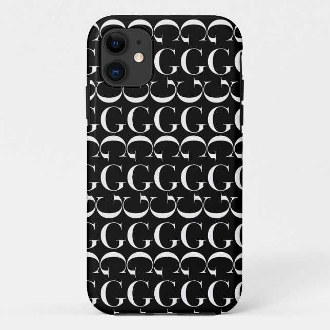 Monogram Initial Letter G Case-Mate iPhone Case (Back)