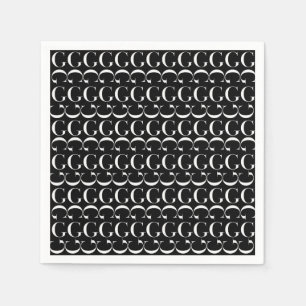 Monogram Initial Letter G Napkin