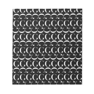 Monogram Initial Letter G Notepad