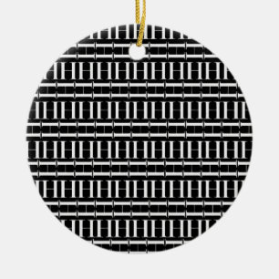 Monogram Initial Letter H, Choose Background Ceramic Tree Decoration