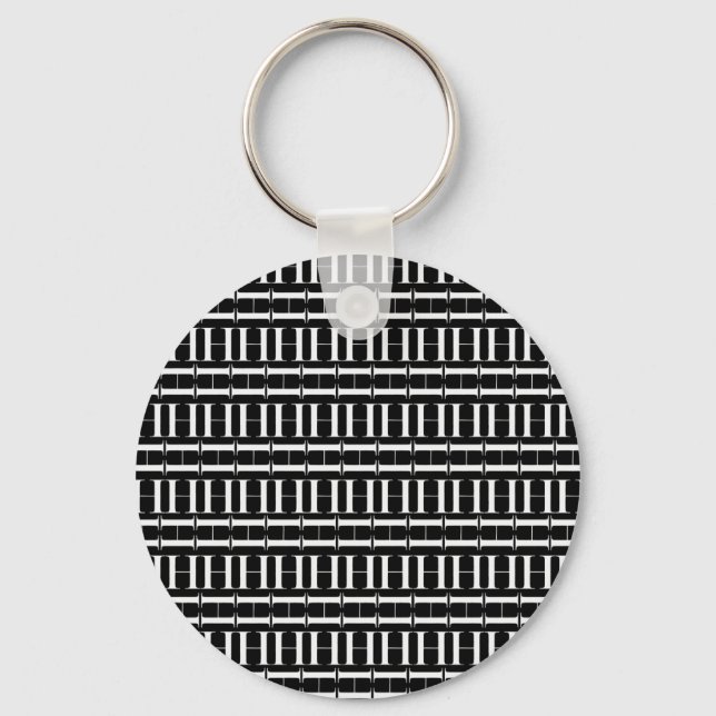 Monogram Initial Letter H Key Ring (Front)
