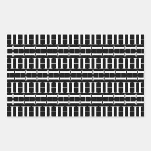 Monogram Initial Letter H Rectangular Sticker