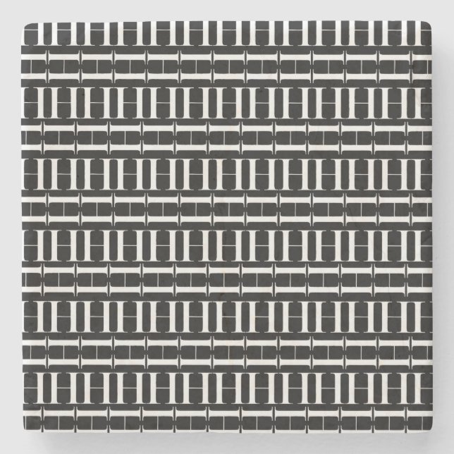 Monogram Initial Letter H Stone Coaster (Front)