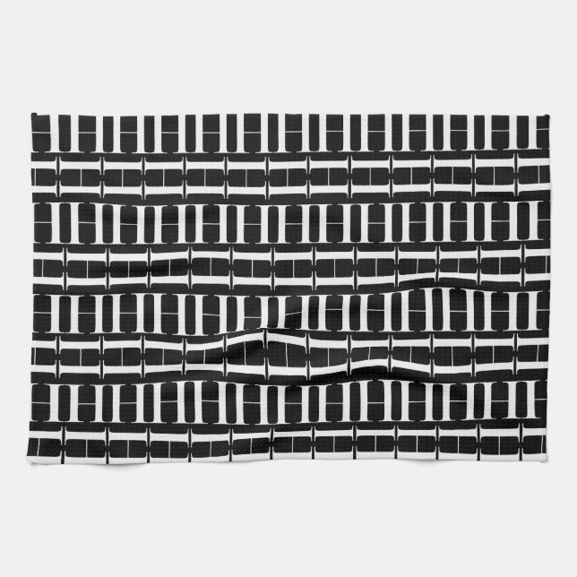 Monogram Initial Letter H Tea Towel (Horizontal)