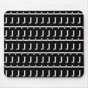 Monogram Initial Letter J, Choose Background Mouse Pad