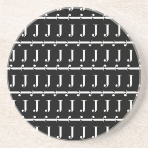 Monogram Initial Letter J Coaster