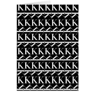 Monogram Initial Letter K