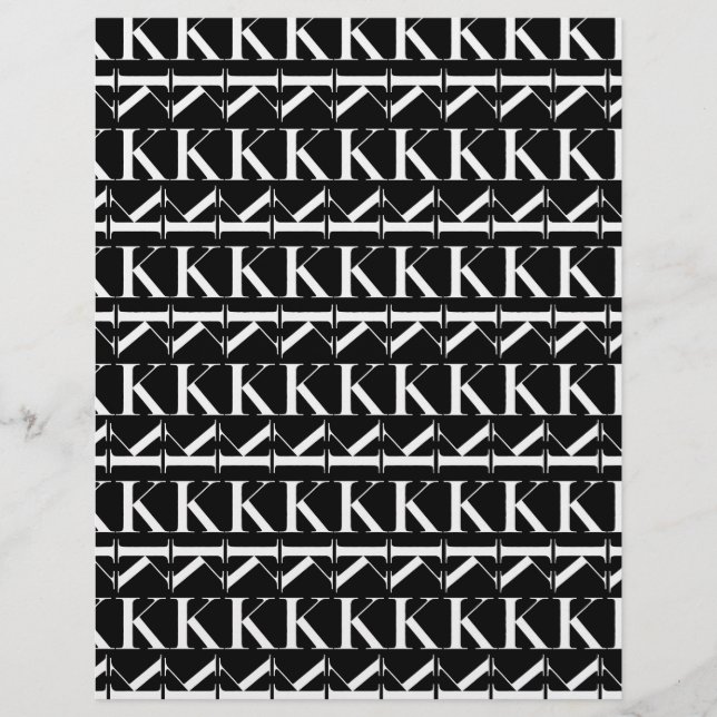 Monogram Initial Letter K (Front)