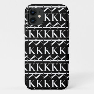 Monogram Initial Letter K, Choose Background Color Case-Mate iPhone Case