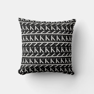 Monogram Initial Letter K, Choose Background Cushion