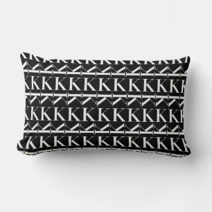 Monogram Initial Letter K Lumbar Cushion